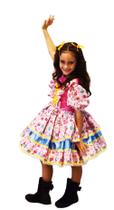 Vestido de festa junina caipira infantil com luva elaço de cabelo m - PARTYLIGHT ATELIER DAS NOIVAS