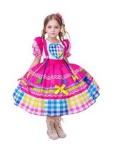 Vestido De Festa Junina Caipira junino São João Pink