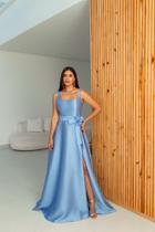 Vestido de Festa Longo Azul Serenity Madrinha Convidada de Casamento Vestido de Festa Longo Azul Serenity Madrinha Convidada de Casamento