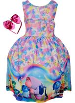 Vestido De Festa Luxo Infantil Meninas Tiara Divertidamente