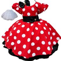 Vestido de festa Minnie mini aniversario Minnie com saiote JM0077 - Loripop