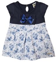 Vestido de festa p/ bebê com saia em tricoline Molekada