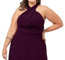 Vestido De Festa Plus Size Madrinha Longo Multiformas 50/64