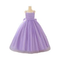 Vestido De Festa Princesa Com Lantejoulas E Tule Para Meninas, Vestido De Baile De Verão Com Laço