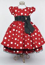 Vestido de festa temático minnie vermelha