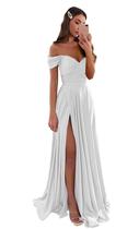 Vestido de formatura GODCUN Off Shoulder Shoulder, vestido de festa longo em evasê Vestido de formatura GODCUN Off Shoulder Shoulder, vestido de festa longo em evasê