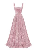 Vestido de formatura Miao Duo Spaghetti Strap Sequin A Line Plus Size Vestido de formatura Miao Duo Spaghetti Strap Sequin A Line Plus Size