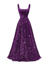 Vestido de formatura Miao Duo Spaghetti Strap Sequin A Line Plus Size Vestido de formatura Miao Duo Spaghetti Strap Sequin A Line Plus Size