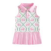 Vestido de golfe para meninas Socutebabe A Line sem mangas rosa 18-24M Vestido de golfe para meninas Socutebabe A Line sem mangas rosa 18-24M