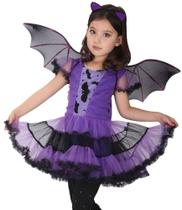 Vestido de Halloween de Morcego Vampira EOZY para Meninas (4-6 anos)