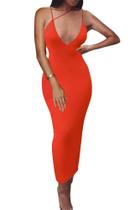 Vestido de Halloween PRIMODA feminino laranja neon Vestido de Halloween PRIMODA feminino laranja neon
