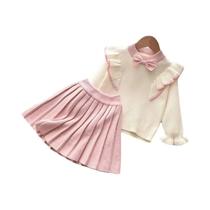 Vestido De Inverno Para Meninas, Manga Longa, Top De Princesa E Saia, Conjunto De 2 Peças, Roupas Vestido De Inverno Para Meninas, Manga Longa, Top De Princesa E Saia, Conjunto De 2 Peças, Roupas