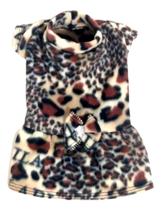 Vestido de inverno soft estampa de onça tamanho PP