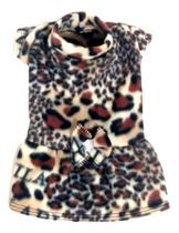 Vestido de inverno soft estampa de onça tamanho PP