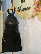 Vestido de lantejoula preto tamanho m