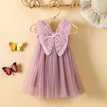 Vestido de Malha com Asas de Borboleta para Meninas (1 a 5 anos) - Estilo Princesa