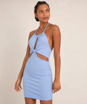 Vestido de malha cor única (azul marinho) tamanho Vestido de malha cor única (azul marinho) tamanho