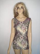 Vestido de malha floral estampado (Tam: M) Vestido de malha floral estampado (Tam: M)