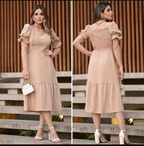 Vestido de malha longo cor nude tamanho GG Vestido de malha longo cor nude tamanho GG