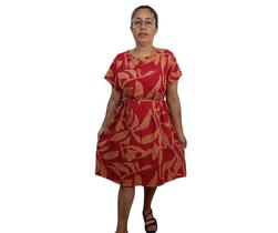 Vestido de Manga Curta Elegante em Viscose com Linho - Conforto e Estilo Sofisticado