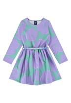 Vestido de Manga Longa com Cinto Bee Loop