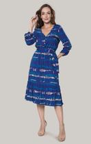 Vestido de manga longa e 3/4 viscose