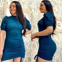 Vestido de Manga Princesa com detalhe de amarração