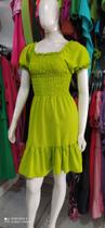 Vestido de manguinha cor verde neon ,canelado -Tamanho G