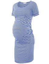 Vestido de maternidade Beauty Summer Blue White Stripe XXL