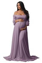Vestido de maternidade Fivsole Wisteria para sessão de fotos em chiffon 3XL