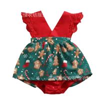 Vestido De Menina Flor Vermelha, 2 Peças, Renda, Saia De Princesa, Roupas De 0-24 Meses, Vestido De