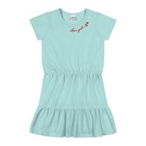 Vestido De Menina Infantil Liso De Verão 100% Algodão Tam. 4