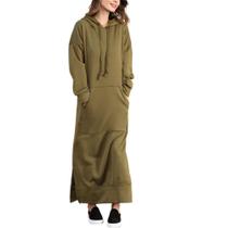 Vestido de moletom casual TIAFORD, de pelúcia, tamanho grande, para mulheres