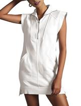 Vestido de moletom Qiaomai Summer com decote em V sem mangas para mulheres Vestido de moletom Qiaomai Summer com decote em V sem mangas para mulheres