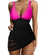 Vestido de natação SUUKSESS feminino Slimming Tummy Control Push Up