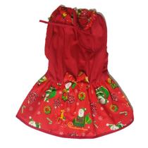 Vestido De Natal Para Cachorro Saia Vermelha - Tamanho G - Nica pet