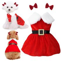 Vestido de Natal para cães LAPOHI Red Velvet com laço GG