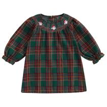 Vestido de Natal Socutebabe Toddler Girl Santa Plaid 7-8Y