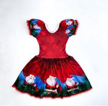 Vestido de Natal Vermelho com Flocos de Neve - Rápido Envio