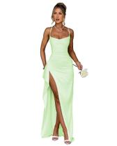 Vestido de noite GDJDIFK Lace Prom Mermaid Satin Mint Women