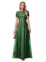 Vestido de noite YOFF A-line Sequin Mother of The Bride Emerald