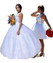 Vestido De Noiva 2 Em 1 Casamento Civil Igreja Fotos Lindo - PARTYLIGHT ATELIER DAS NOIVAS