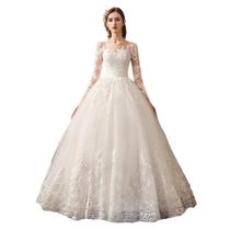 Vestido de Noiva Casamento Princesa Manga Comprida Renda Vestido de Noiva Casamento Princesa Manga Comprida Renda