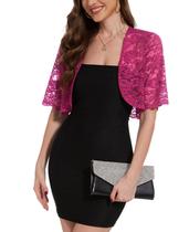 Vestido de noiva de renda Bolero para mulheres MINTLIMIT Fuchsia XL Vestido de noiva de renda Bolero para mulheres MINTLIMIT Fuchsia XL