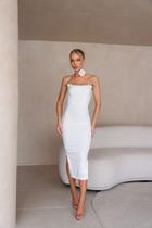 Vestido de noiva midi flora off white