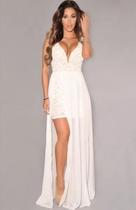 Vestido De Noiva Pré Wedding Ou Civil De Renda E Tecido Fino