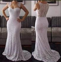 Vestido De Noiva Sereia Renda Com Aplique Chique Vestido De Noiva Sereia Renda Com Aplique Chique