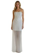 Vestido de noiva Tybridal Sequin Tube Beaded Strapless Ivory