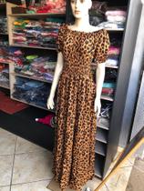 Vestido de onça ciganinha Vestido de onça ciganinha