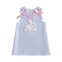 Vestido De Páscoa Para Meninas, Vestido De Verão Sem Mangas Com Gola Redonda E Desenho De Coelho